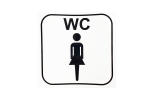 Lipdukas &bdquo;WC moteris&ldquo;, 130x130mm