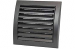 Grotelės ventiliacinės plastikinės 190x190 reguliuojamos antracitas
