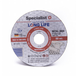 Metalo pjovimo diskas SPECIALIST+ Long Life, 115x1x22,2mm