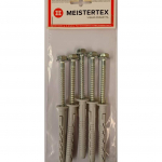 Kai&scaron;tis su įsukamu HEX medsraigčiu 10x80mm MEISTERTEX (5vnt)