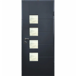 Lauko durys MAGDA T2-128ST D95 de&scaron;ininės, su stiklu, grafito sp.