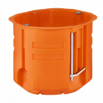 Dėžutė montažinė į gipso plok&scaron;tę SIMET P60DF, 1 vietos oranžinė sp.