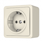 Ki&scaron;tukinis lizdas su įžeminimu VILMA Style Plus SL250, 1 ki&scaron;tukas dramblio kaulo sp.