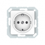 Ki&scaron;tukinis lizdas su įžeminimu VILMA Style SL250, 1 ki&scaron;tukas balta sp.