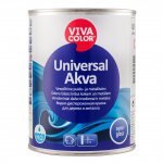 Medžio ir metalo dažai VIVACOLOR Universal Akva A bazė, 0,9l balta sp.