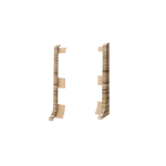 Grindjuostės užbaigimai PVC LINELA, 2vnt wellington ąžuolo (402)