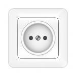 Ki&scaron;tukinis lizdas be įžeminimo VILMA Style SL250, 1 ki&scaron;tukas balta sp.