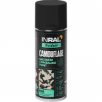 Aerozoliniai dažai INRAL Camouflage, 400ml deguto juoda sp. matiniai