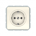 Ki&scaron;tukinis lizdas su įžeminimu VILMA Luxe LX200, 1 ki&scaron;tukas dramblio kaulo sp.