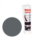 Sanitarinis silikonas MIRA Supersil, 300ml tamsiai pilka sp. (123)