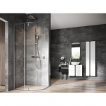 Du&scaron;o kabina RAVAK Nexty NSKK3, 90x90cm satinas ir skaidrus stiklas