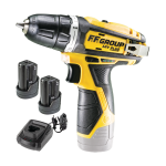 Akumuliatorinis suktuvas-gręžtuvas FF GROUP CDD 12V PLUS, 2x2,0Ah su priedais