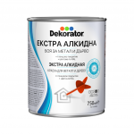 Alkidinė emalė DEKORATOR Extra, 2,5l metalo pilka sp. RAL7011