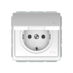 Ki&scaron;tukinis lizdas su įžeminimu VILMA Standard ST150, 1 ki&scaron;tukas balta sp.