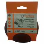 &Scaron;lifavimo diskelis CORTEX P80, 125mm 5vnt.