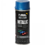 Aerozolinis akrilinis lakas INRAL Metallic, 400ml mėlyna sp.