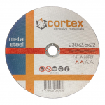 Metalo pjovimo diskas CORTEX, 230x2,5x22mm