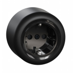 Elektros ki&scaron;tukinis lizdas : Spalva - Juoda