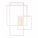 Sieninis &scaron;viestuvas LED GEOMETRIC baltas : Spalva - Balta