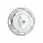 Sukamasis jungiklis porceliano serijai : Jungiklio tipas - Kryžminis perjungiklis, Spalva - Balta
