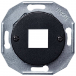 Renova juodas kompiuterinio RJ45 lizdo dangtelis : Spalva - Juoda