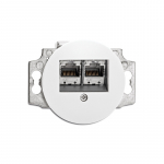 LAN/TV/USB lizdai porceliano serijai : TV / SAT / RJ45 lizdas - 2x RJ45 Cat6A