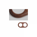 Dvivietis apvalus rėmelis : Rankenėlės medžiaga - LLinas - Baltas porcelianas