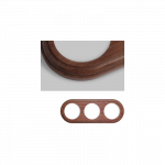 Trivietis apvalus rėmelis : Rankenėlės medžiaga - LLinas - Baltas porcelianas