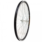 Priekinis ratas 26" STARSCircle J19SZ ratl. aliuminė stebulė, 36H su veržlėmis, v-tipo (juoda/sidabrinė)