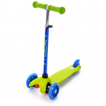 Paspirtukas triratis METEOR su LED (mėlyna/žalia)