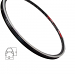 Ratlankis SUNSTART HL20DA-B 28/29", 32H, dvigubas su kniedėmis, v-tipo (juodas)