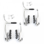 Stabdžių sistema V-brake 110mm 2 ratams (aliuminis, sidabrinė)
