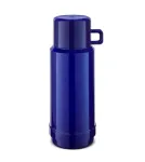 ROTPUNKT Glass vacuum flask, capacity 1.0 l, hyperblue (navy blue)