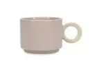 Puodelis Lou, akmens masė, pilka/smėlinė, 280 ml, D 8,5 cm, H 6,7 cm, vnt.
