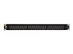 NETRACK 104-19 patch panel 19inch 24-ports cat. 6A FTP with shelf