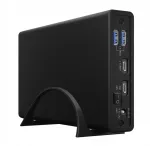 ICYBOX IB-382H-C31 i&scaron;orinis korpusas 3,5 colio arba 2,5 colio HDD/SSD su USB 3.2 Gen 2 Type-C sąsaja ir USB &scaron;akotuvu