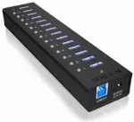 ICYBOX IB-AC6113 IcyBox 13 prievadų USB 3.0 &scaron;akotuvas su USB įkrovimo prievadu, juodas