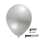 Balionai 12" Metalic Penword 100vnt sidabriniai