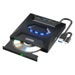 UNITEK External DVD/CD Burner with 5 Gbps USB Hub