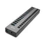 "i-tec" USB 3.0 įkrovimo &scaron;akotuvas 16 prievadų + 90 W maitinimo adapteris, vidinis, kintamosios srovės, pilkas