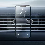 "Baseus" plieninis patrankos laikiklis 2 automobiliams su ventiliacijos grotelėmis (juodas)