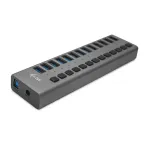 "i-tec" USB 3.0 įkrovimo &scaron;akotuvas 13 prievadų + 60 W maitinimo adapteris, vidinis, kintamosios srovės, pilkas