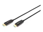 ASSMANN HDMI AOC hibridinio pluo&scaron;to jungiamasis kabelis A tipo M/M 20 m UHD 8K60Hz CE aukso spalvos bl