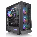 Korpusas - "Ceres 500 ARGB*4" su grūdintu stiklu - juodas