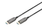 ASSMANN HDMI AOC hibridinio pluo&scaron;to jungiamasis kabelis A tipo M/M 30 m UHD 8K60Hz CE aukso spalvos bl