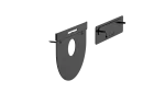 "Logitech Tap" sieninis laikiklis, Sieninis laikiklis, Juodas, Sieninis, Logitech, Tap, 244 mm