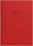 Kalendorius MANAGER Day 2027, A5, PU, raudona