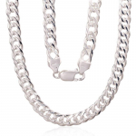 Sidabrinė grandinėlė Double rombo 6 mm , briaunų apdirbimas deimantu