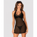 Obsessive Seksualūs nėriniuoti naktinukai MEDILLA CHEMISE, juoda