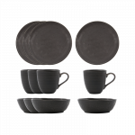 Brunch indų rinkinys Rustic Dark, 4 asmenims, su krep&scaron;iu